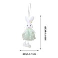thumbnail image 2 of Easter Tutu Bunny Hanging Ornament, Soft Fabric Rabbit Pendant for Easter Tree, Window, Home & Car Decor, 2 of 6