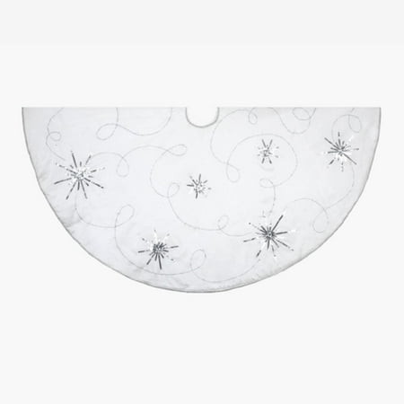 48 quot white and silver embroidered star sequin design 48 quot white and silver embroidered star sequin design