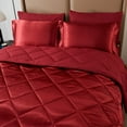thumbnail image 4 of Unbranded 8 Piece Luxury Silky Satin Comforter Set Dark Gray King 8 Piece, 4 of 5