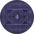 thumbnail image 1 of Ahgly Company Machine Washable Indoor Round Persian Blue Traditional Area Rugs, 8' Round, 1 of 4