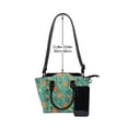 thumbnail image 4 of Lsque Fall Forest Squirrel Pattern Leather Rivet Shoulder Bag – Elegant Genuine Leather & Microfiber PU Crossbody with Detachable Adjustable Strap, 4 of 5