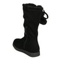 thumbnail image 3 of New Girl DbDk Elsa-8K Faux Suede Fur Trim Lace Up Winter Ball Tall Boot, 3 of 5