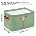 thumbnail image 4 of Yayeee 2 Pack Canvas Storage Basket with Handles for Shelves Fabric Bins Closet Organizer, Lemon Juice, 4 of 8
