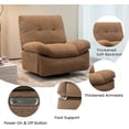 thumbnail image 3 of Nouhaus Swivel Rocker Recline, Rocking Recliner Chair with USB and Type-C Ports, Glider Rocking Recliners Chairs for Nursery, Living Room, 3 of 6