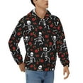 thumbnail image 4 of Zip Up Hoodies for Men - Skeleton with Roses Long Sleeve Comfrt Men'S Fashion Hoodies & Sweatshirts, Jackets for Men Hoodies Pullover Clothing Clothes with Pouch, 4 of 5