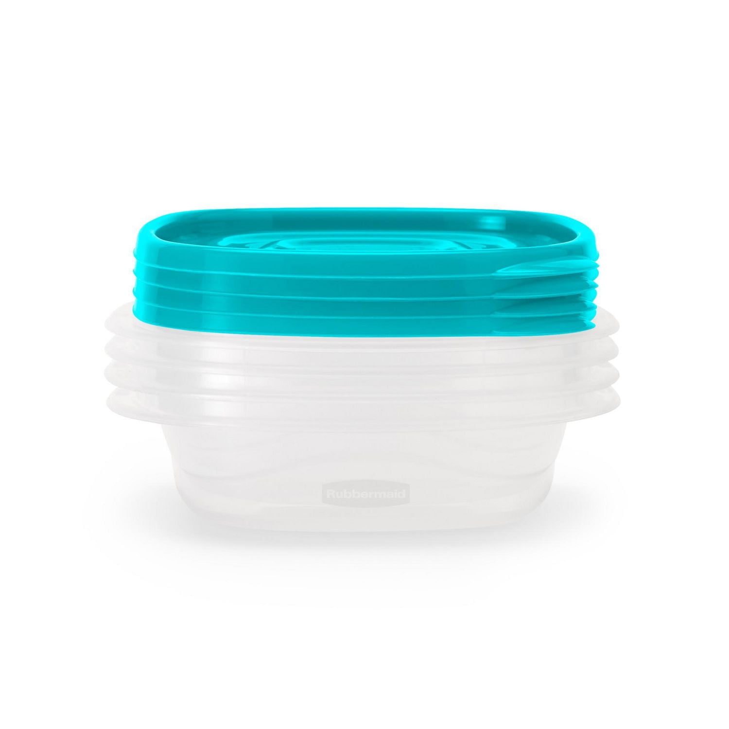 Rubbermaid TakeAlongs 2.9 Cup Food Storage Containers, Meal Prep Containers, Food Containers with Lids, Limited Edition Turquoise Blue, 4-Pack