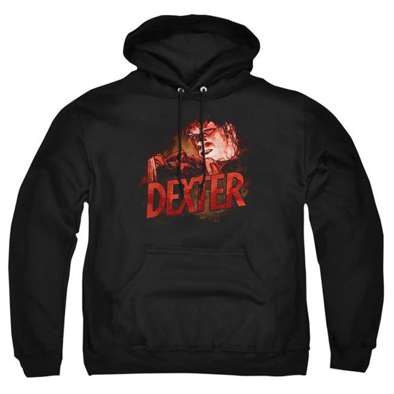 Trevco Sportswear SHO301-AFTH-6 Dexter Drawing Adult Pullover Hoodie, Black - 3X