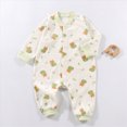 thumbnail image 2 of CAUYDY Boy Bodysuit for Infant Preemie Long Sleeve Romper for Girl Newborn Sleepers 3 6 9 Months 1T 2T Fall Winter Baby Pajamas Sizes 3-6 Months,Light Green, 2 of 7