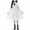 White, variant on Girls Long Sleeve Dress Fit and Flare A Line Midi Swing Pleated Flowy Dress for Girls White 9-10 Years