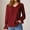 Red, variant on 2024 Ladies Autumn Winter Europe And The United States Fashion Solid Color V Neck Long Sleeve T Shirt Compression Shirts for Women Long Sleeve And Shirts Women Layering Long Sleeve Womens Athletic