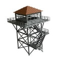 thumbnail image 3 of Xuanheng 1/64 Lookout Tower Micro Landscape Decor Collectible Simulation DIY Building Gray and Brown, 3 of 8