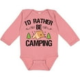 thumbnail image 3 of Inktastic Id Rather Be Camping with Tent Trees and Stars Boys or Girls Long Sleeve Baby Bodysuit, 3 of 5