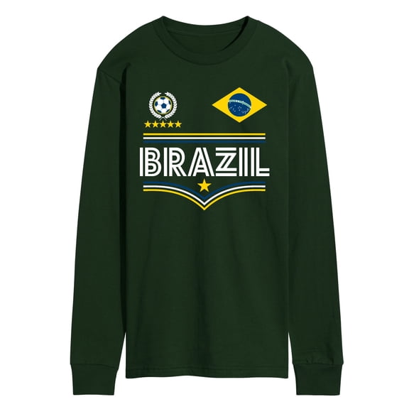 Instant Message - Brazil Soccer Jersey - Men's Long Sleeve Graphic T-Shirt