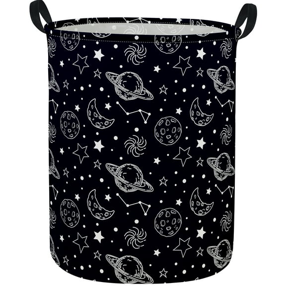 Kids Laundry Hamper Space Hamper for Nursery Boy and Girl Kids Hamper Cute  Storage Basket Organizer Room Decor for Home( Space)