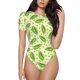 thumbnail image 1 of Fotbe Green Peas Body de Mujer con Cuello Redondo y Mangas Cortas, Sin Mangas Ajustado, Suave, Cómodo y Básico-XX-Large, 1 of 7