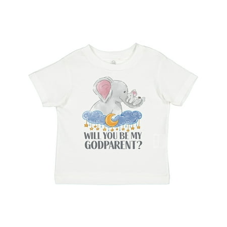 

Inktastic Will You Be My Godparent Elephants Moon and Stars Gift Toddler Boy or Toddler Girl T-Shirt