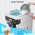 thumbnail image 4 of Commercial Ice Cream Maker Machine, 2450W 5.8-8Gal/H Commercial Soft Ice Cream Machine with Precooling, 2+1 Flavors Soft Serve Ice Cream Maker with Two 7L Hoppers, Perfect for Home Snack Bars(Counter), 4 of 4