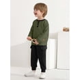 thumbnail image 3 of Hotiary 1-6Y Toddler Boys 2Pcs Long Pant Outfit Sets Kids Spring Fall Clothes Ribbed Long Sleeve Sweatshirt + Pants Outfits For Daily Wear, Birthday, School, Gift Idea, 3 of 8