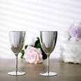 thumbnail image 5 of BalsaCircle 6 Pieces 8 oz Metallic Silver Premium Disposable Plastic Wine Glasses Tableware, 5 of 6