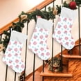 thumbnail image 7 of Floral Large Christmas Stockings, Hanging Xmas Stockings Candy Fireplace Stocking Hanging Tag with Crystal Velvet for Family Holiday Christmas Party Decorations,17.7", 7 of 7