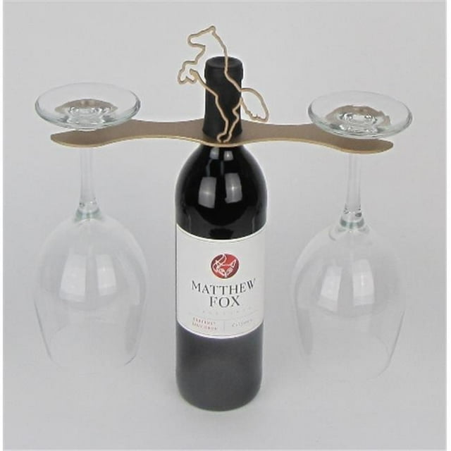 Metrotex Conçoit 12664 Lazer Coupe Acier Étalon 2 Tiges Bouteille en Verre Topper Finition Or