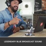 Blue Yeti Nano Professional Condenser USB Microphone with Multiple Pickup Patterns & No-Latency Monitoring for Recording and Streaming on PC & Mac - Shadow Gray