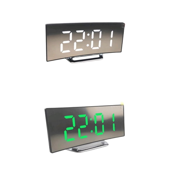 2pcs LED Digital USB Port for Charging Temperature Electric Clocks