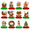 santa, variant on 12PCS Christmas Party Decorations Christmas Honeycomb Centerpieces for Tables Xmas 3D Table Decorations with Santa Claus Snowman for Merry Christmas Party Supplies Holiday Indoor Home Decors