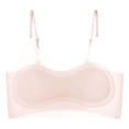 thumbnail image 2 of Lumosvexa Girls Training Bra, Comfort Stretch Lightweight Wireless Seamless Teen Daily Ice Silk Bra Pink 10-12, 2 of 5
