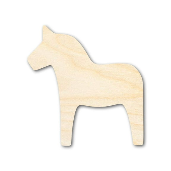 Bigger Better | Unfinished Wood Dala Horse Shape |  DIY Craft Cutout 36" / 1/4"