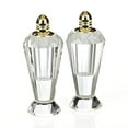 thumbnail image 1 of Elegant and Modern Handcrafted Optical Crystal Salt and Pepper Shakers - Preston Platinum Shakers, Set of 2, 4 Inches, 1 of 1