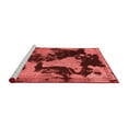 thumbnail image 2 of Ahgly Company Machine Washable Indoor Square Abstract Red Modern Area Rugs, 5' Square, 2 of 4