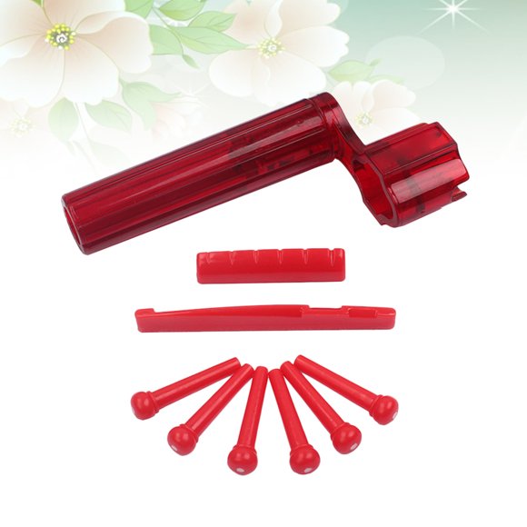 UPOUART Accesorio Para Guitarra Con Cejuela Y Montura Fácil De Cortar Color Rojo