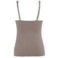thumbnail image 2 of Ahh By Rhonda Shear Women's Flirt Molded Cup Shaping Camisole with Built-In Bra - Mocha - Large, 2 of 2
