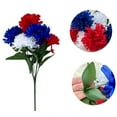 thumbnail image 4 of DefiDgd Faux Flower Bouquet Home Decoration,Red Blue and White Fake Flower Bouquet for Independence Day Americana Home Decor Floral Indoor Arrangement Table Centerpieces, 4 of 6
