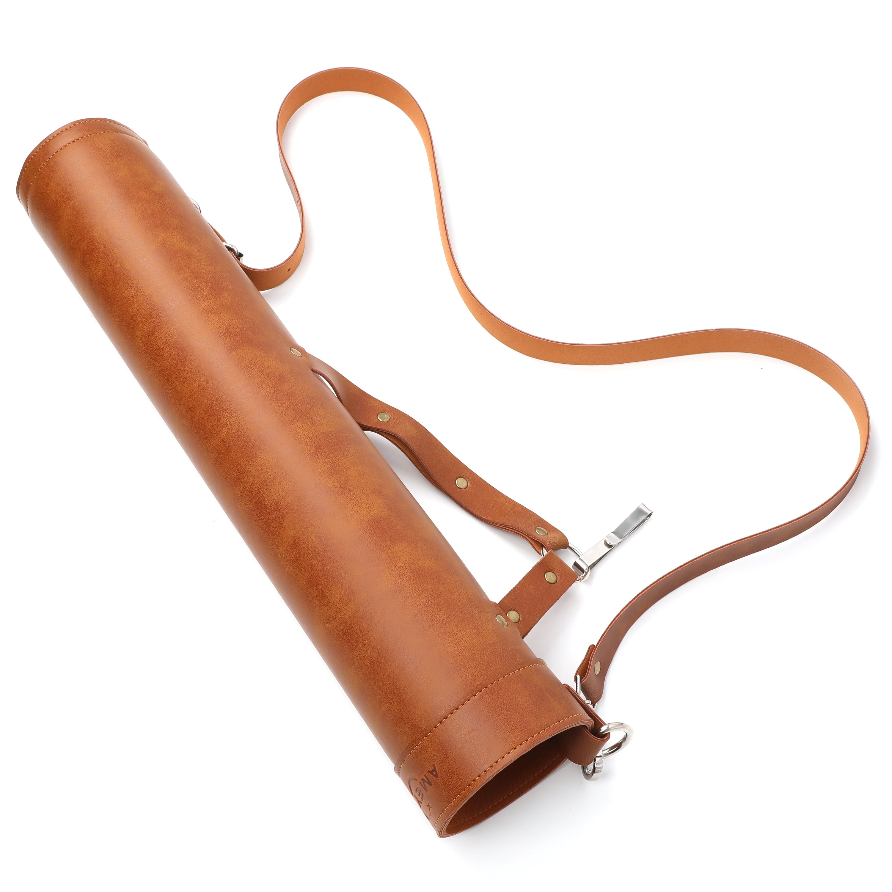 AMEYXGS Archery Arrow Quiver Brown PU Lenther