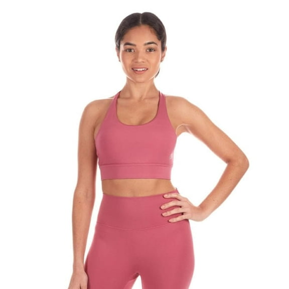 Wellfit Women's Crosshatched Light Support Sports Bra with Removable Cups, XS, Mauve