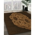 thumbnail image 2 of Ahgly Company Indoor Round Patterned Mahogany Brown Area Rugs, 6' Round, 2 of 6