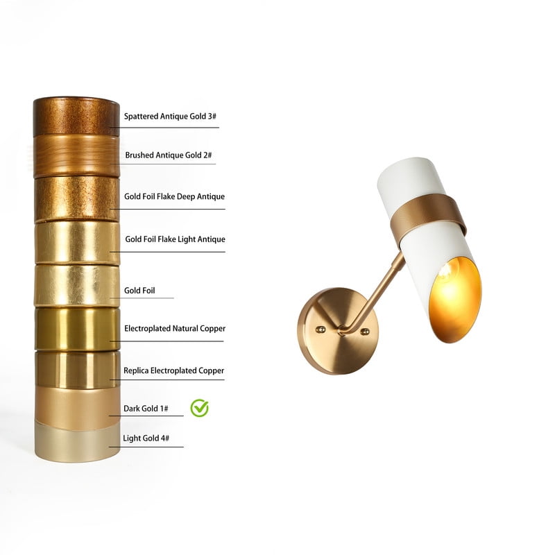 LNC Directional Wall Sconce,Modern Metal Wall Light,White Gold Finish for Bedroom Living Room