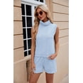 thumbnail image 2 of EASYBRAUS Women Summer Sleeveless Shorts Set Casual Drawstring Pocket Outfit Two Piece Set, 2 of 9