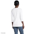thumbnail image 2 of Lands' End Women's 3/4 Sleeve American-Grown Supima Cotton Crewneck Tunic, 2 of 5