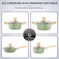thumbnail image 3 of Sophia & William 12 Pieces Kitchen Nonstick Granite-Coated Cookware Set - Green, 3 of 7