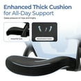 thumbnail image 3 of CELTOSS Ergonomic Office Chair, Wide Seat with Flip-Up Armrests, Lumbar Support, Adjustable Height, Comfy Home Task Computer Chair, Black, 3 of 10