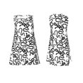 thumbnail image 3 of Bixox Hand Drawn Snake Print Women's Sleeveless A-Line Dress with Pockets, Casual Knee-Length Tank Dress for Summer-Large, 3 of 7