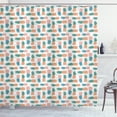 thumbnail image 1 of Ambesonne Pineapple Shower Curtain, Tropical Fruit Pattern, 69"Wx84"L, Apricot Sea Green, 1 of 3