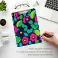 thumbnail image 3 of FORMRS Acrylic Clipboard with Low Profile Clip Standard A4 Letter Size, 12.5" x 9", Red Flower Green Leaf Pattern, 3 of 8
