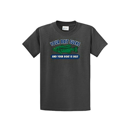 Bait Boats - Fishing T-Shirt Your Bait Sucks And Your Boat Is Ugly-charcoal-small
