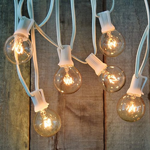 Zimtown 25ft G40 Globe String Lights With Clear Bulbs For Indoor Zimtown 25ft G40 Globe String Lights