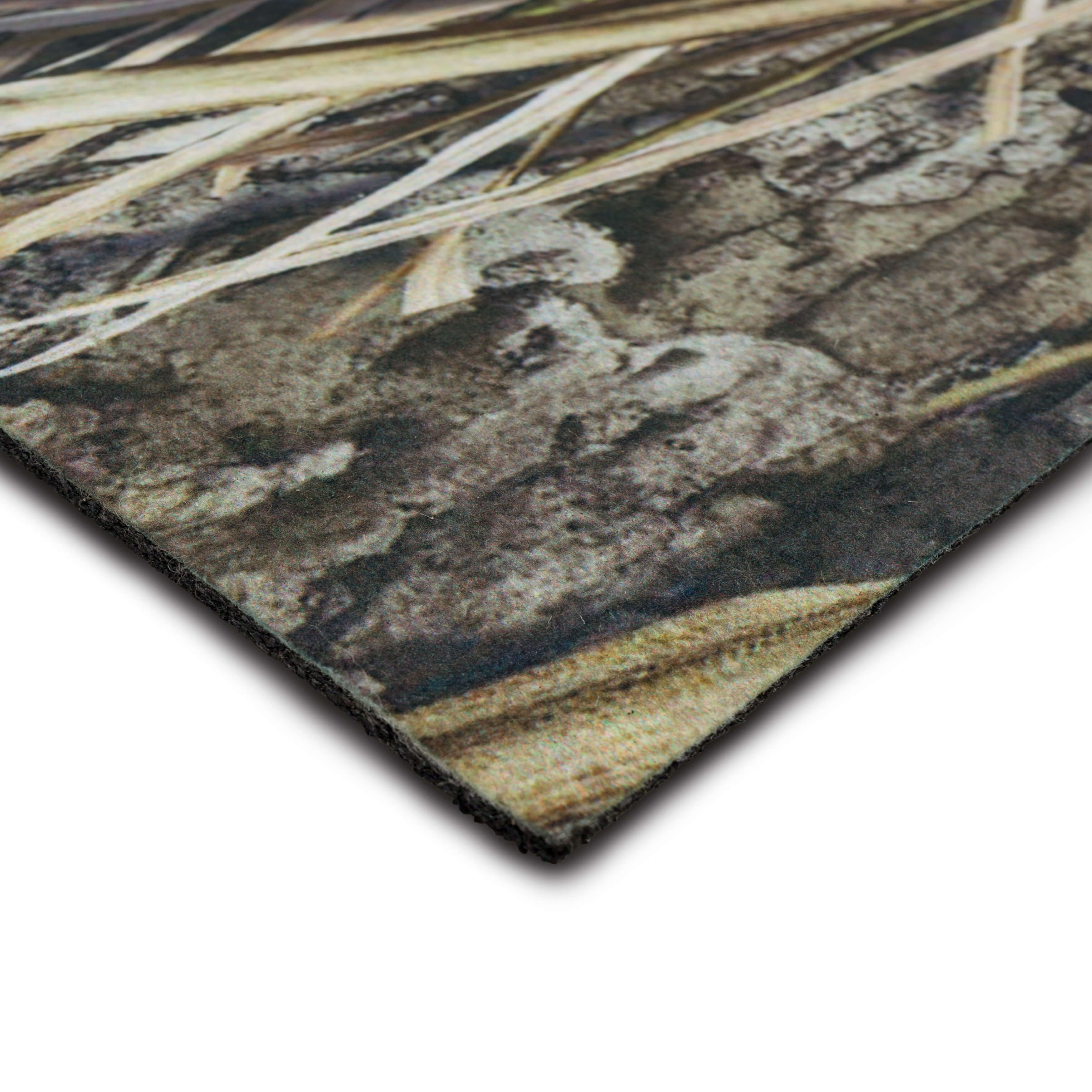 Mossy Oak Shadow Grass Habitat Rubber Indoor Outdoor Waterproof Non-Slip Camo Doormat Brown, 18" x 30"