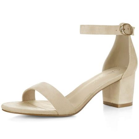 Green Jelly Sandals - Unique Bargains Women's Mid Chunky Heel Ankle Strap Sandals
